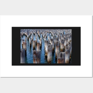 Princes Pier - Pilings - Port Melbourne Posters and Art